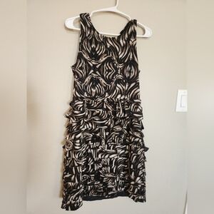 Taylor Printed Ruffle Sheath Dress Size 9